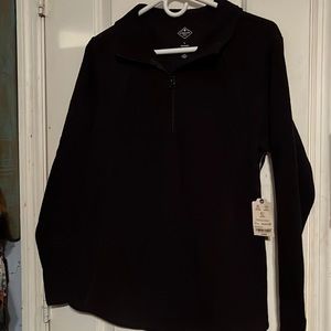 St. John’s Bay size Large lightweight black sweater. NWT